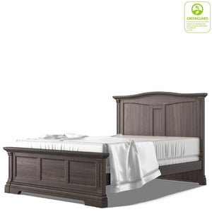 Washed Grey Solid Hardwood Romina Imperio Full Bed Solid Panel - Front Angle | Bambi Baby