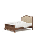 Harvest Hardwood Romina Dakota Full-size Bed with Upholstered Headboard - 3/4 Angle | Bambi Baby