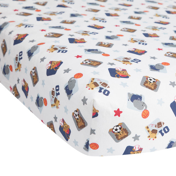 Lambs & Ivy Future All-Star Crib Sheet- Bambi Baby