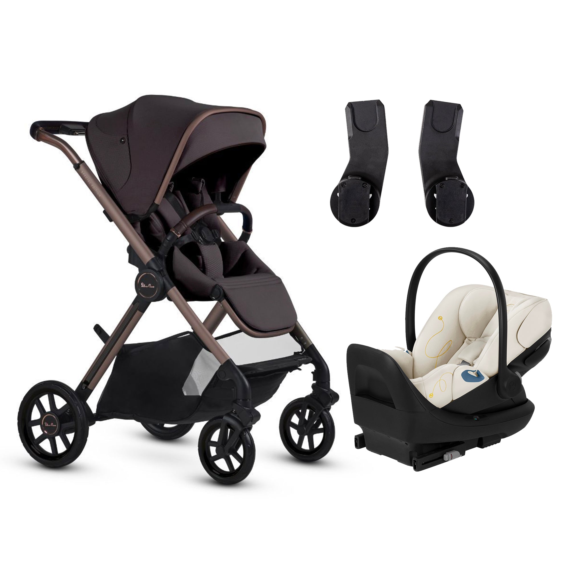Silver Cross Reef 2 Stroller + CYBEX Cloud G Travel System- Bambi Baby