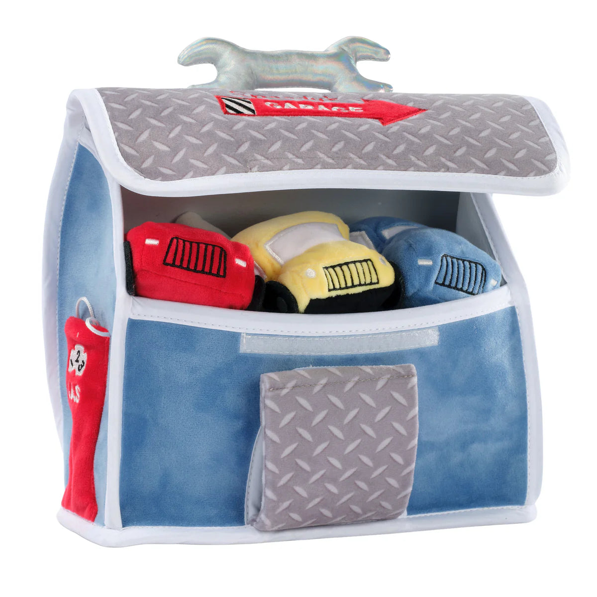 Lambs & Ivy Cars & Tow Truck Garage Interactive Plush Developmental Playset Toy- Bambi Baby
