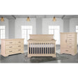 Pali Genova Convertible Crib With Wood Panel Vertical Lines - Bambi Baby