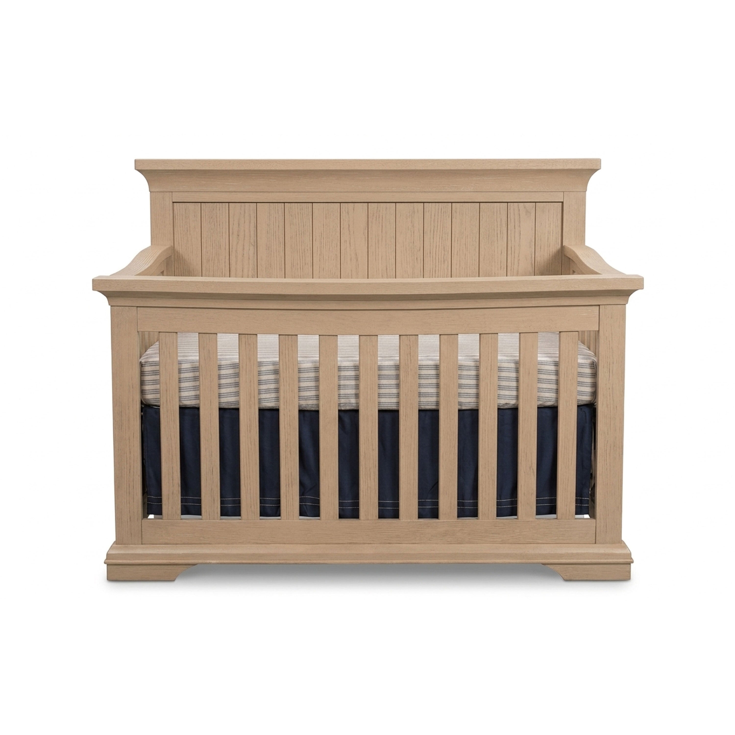 Pali Genova Convertible Crib With Wood Panel Vertical Lines- Bambi Baby