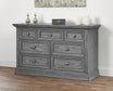 Oxford Baby Glenbrook Collection 7 Drawer Dresser in Graphite Gray