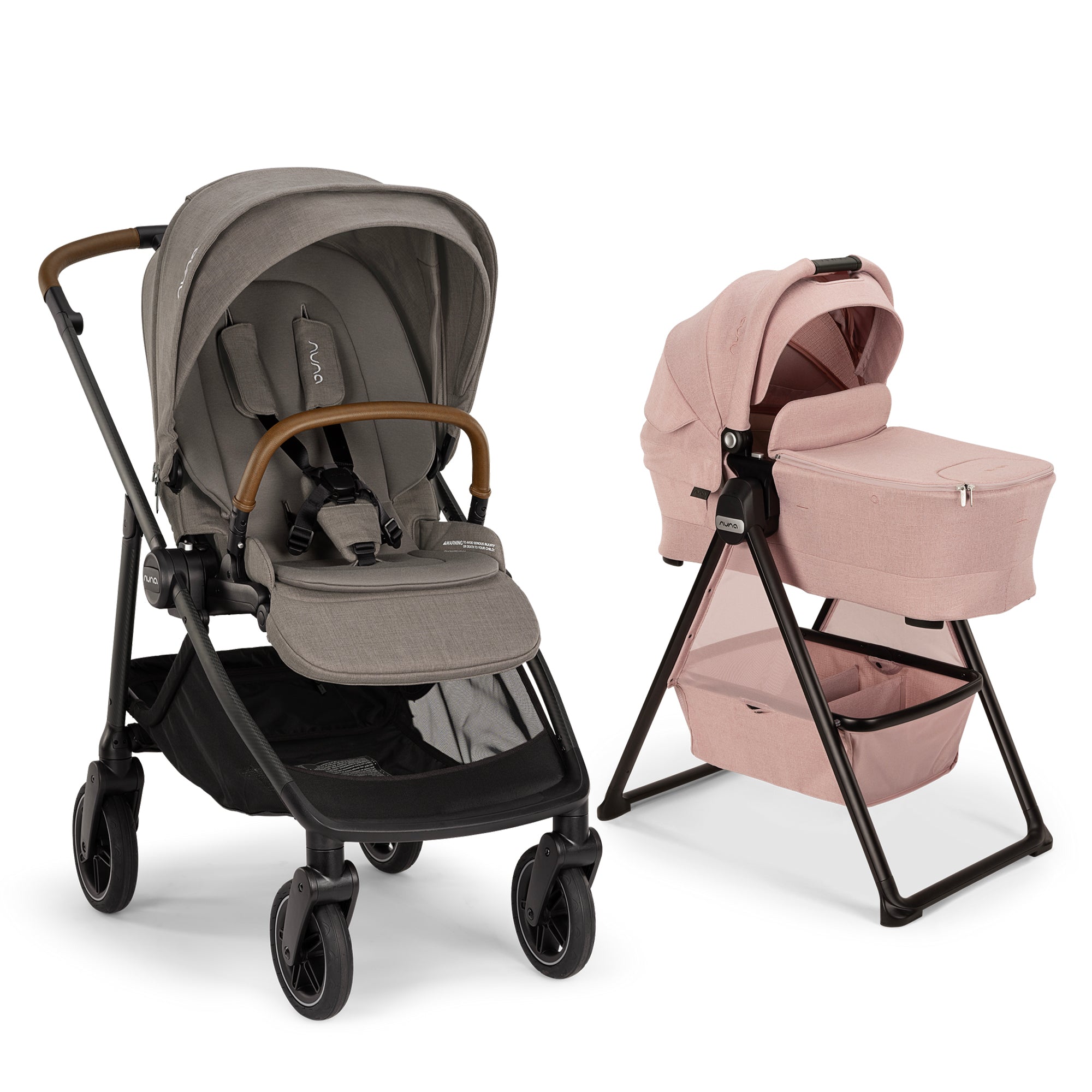 Nuna Swiv Stroller + Lytl Bassinet + Stand Bundle- Bambi Baby
