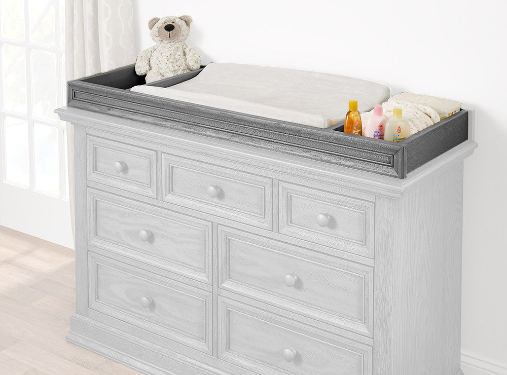 Oxford Baby Glenbrook Collection Changer Topper in Graphite Gray- Bambi Baby