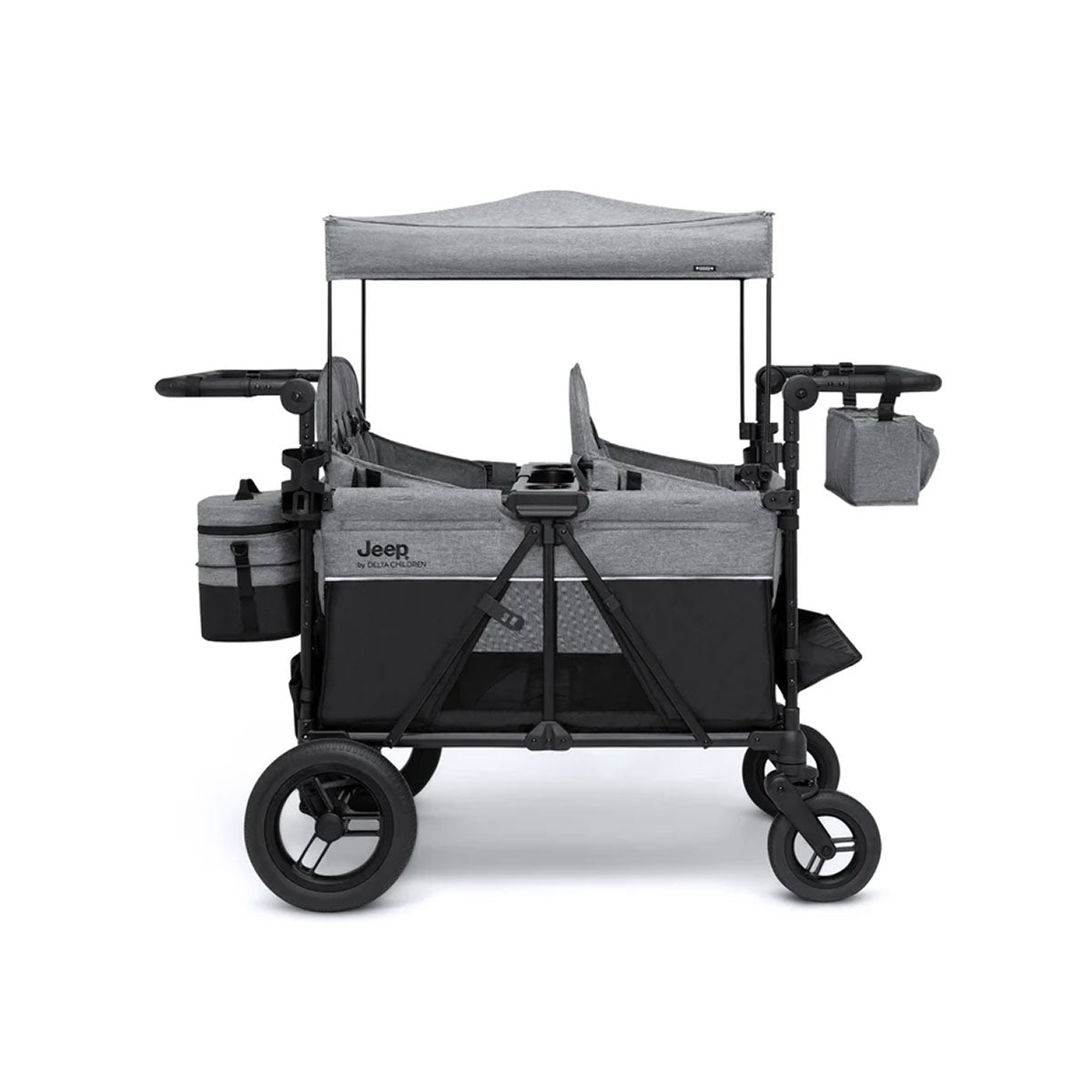 jeep wagon stroller parts Jeep Wrangler Deluxe 4-Seater Stroller Wagon by Delta Children