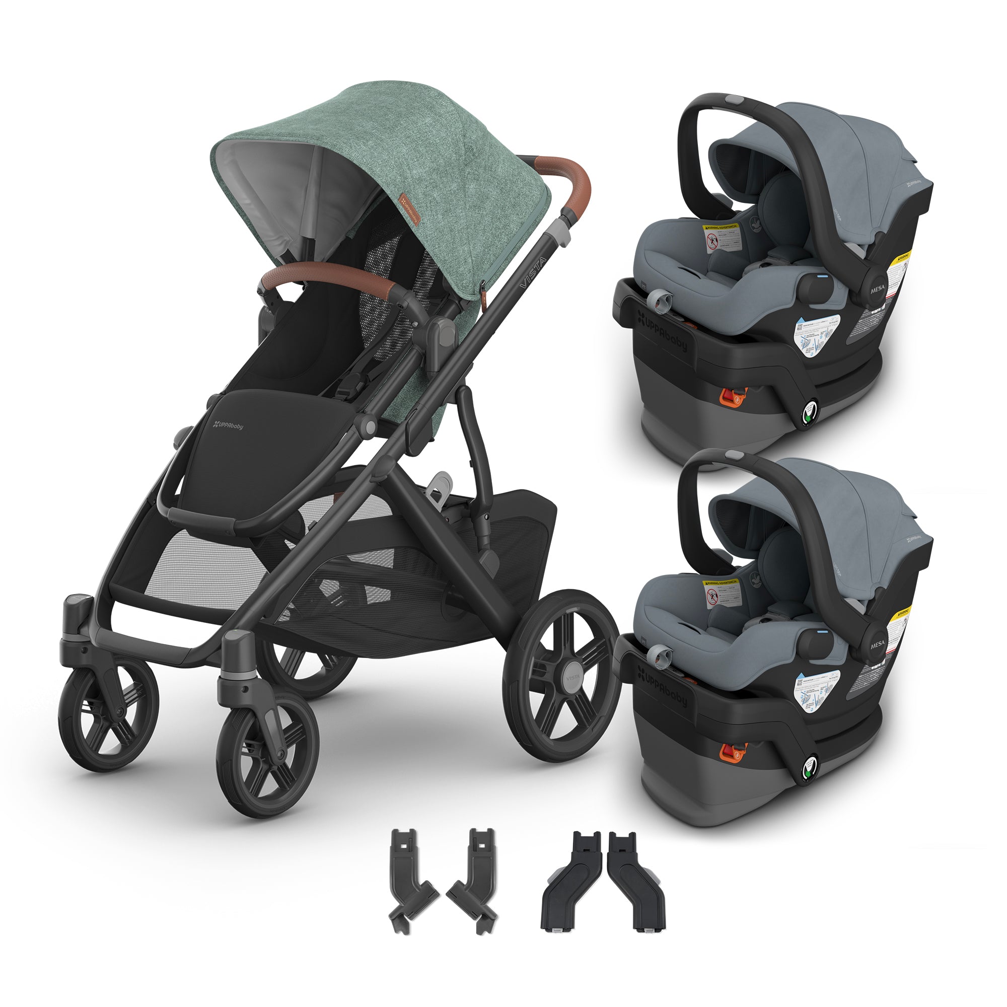 UPPAbaby Vista V3 + MESA V3 Twin Travel System- Bambi Baby