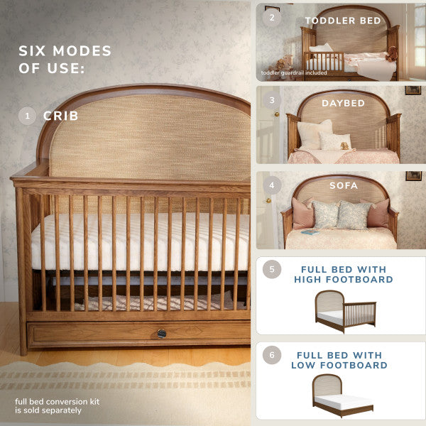 Maxi Cosi Quiet Luxury Headboard Crib - Dolce Oak Stain- Bambi Baby