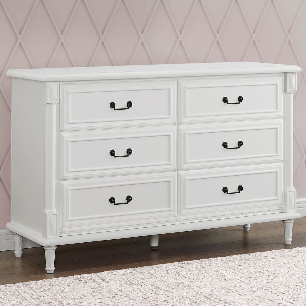 Simmons Kids Juliette 6 Drawer Dresser with Changing Toppper- Bambi Baby