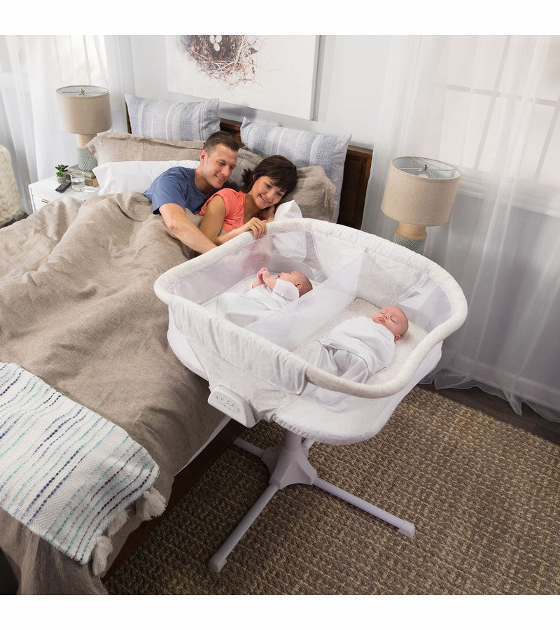 Halo Bassinet Twin Sleeper in Sand Circles- Bambi Baby
