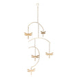Crane Baby Dragonfly Brass Nursery Ceiling Hanging Decor - Bambi Baby