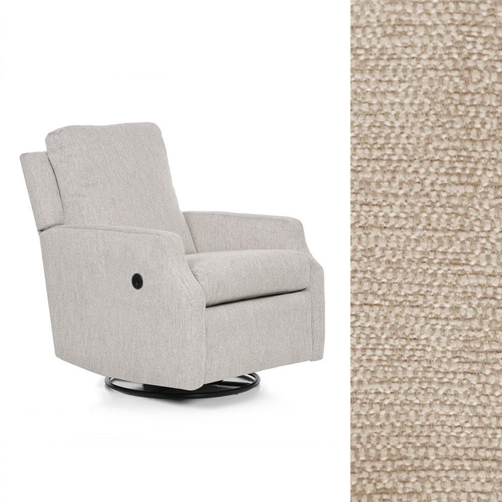 Oilo Harlow Recliner w/ Power in Chenille Oat- Bambi Baby