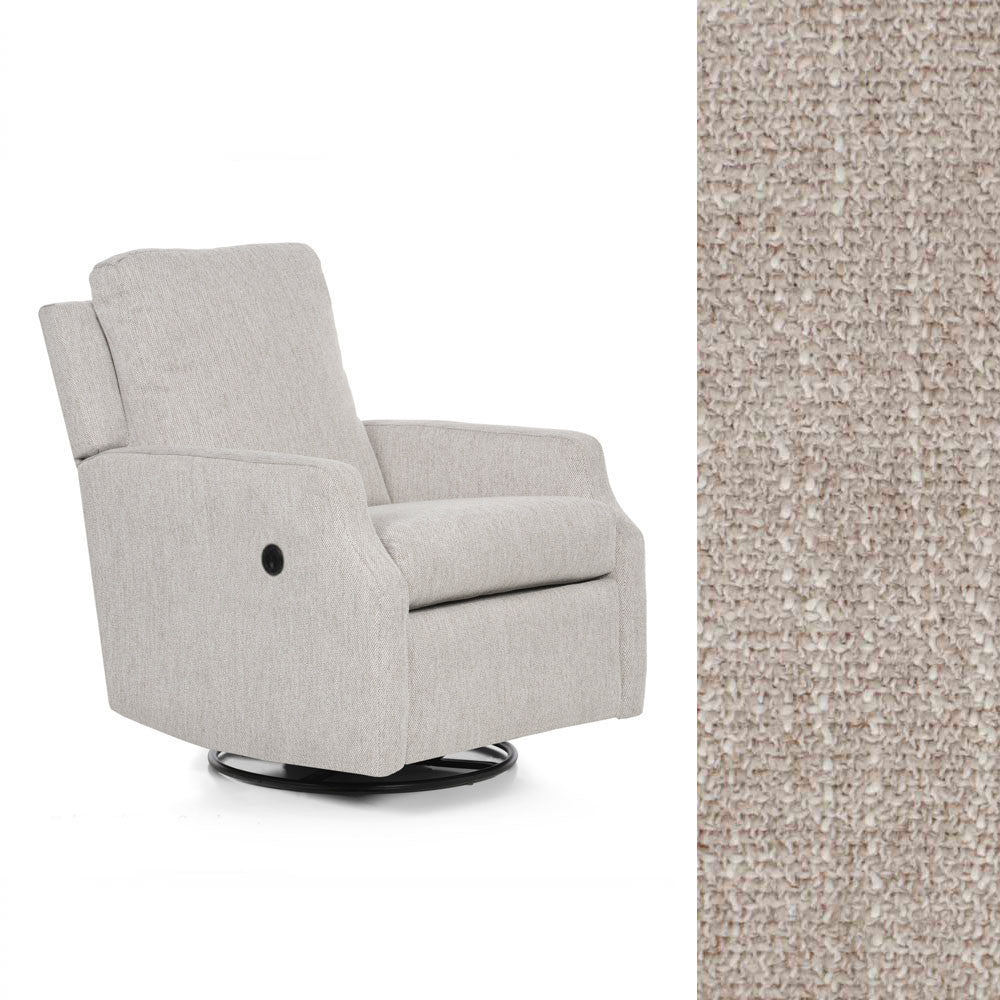 Oilo Harlow Recliner w/ Power in HP Trek Pebble- Bambi Baby