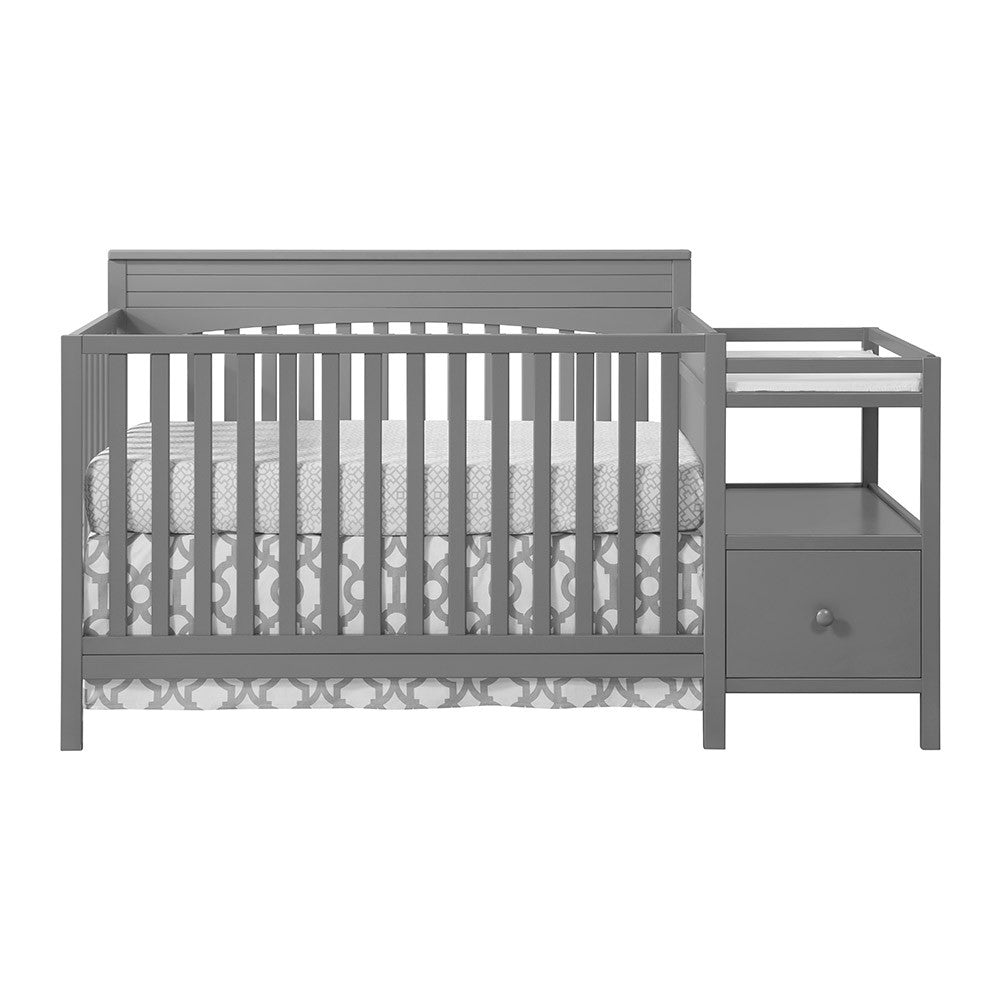 Cuna y cambiador Oxford Baby Harper 4 en 1, color gris paloma- Bambi Baby
