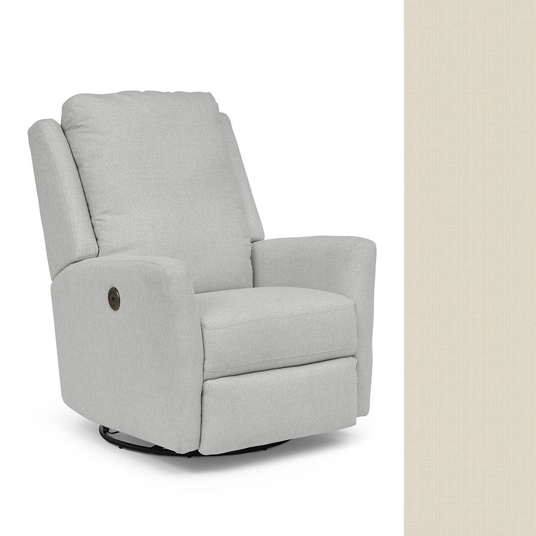 Storytime by Best Chairs Heatherly Power Swivel Glider Recliner- Bambi Baby