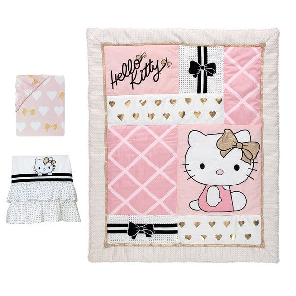 Lambs & Ivy Hello Kitty 3-Piece Bedding Set- Bambi Baby
