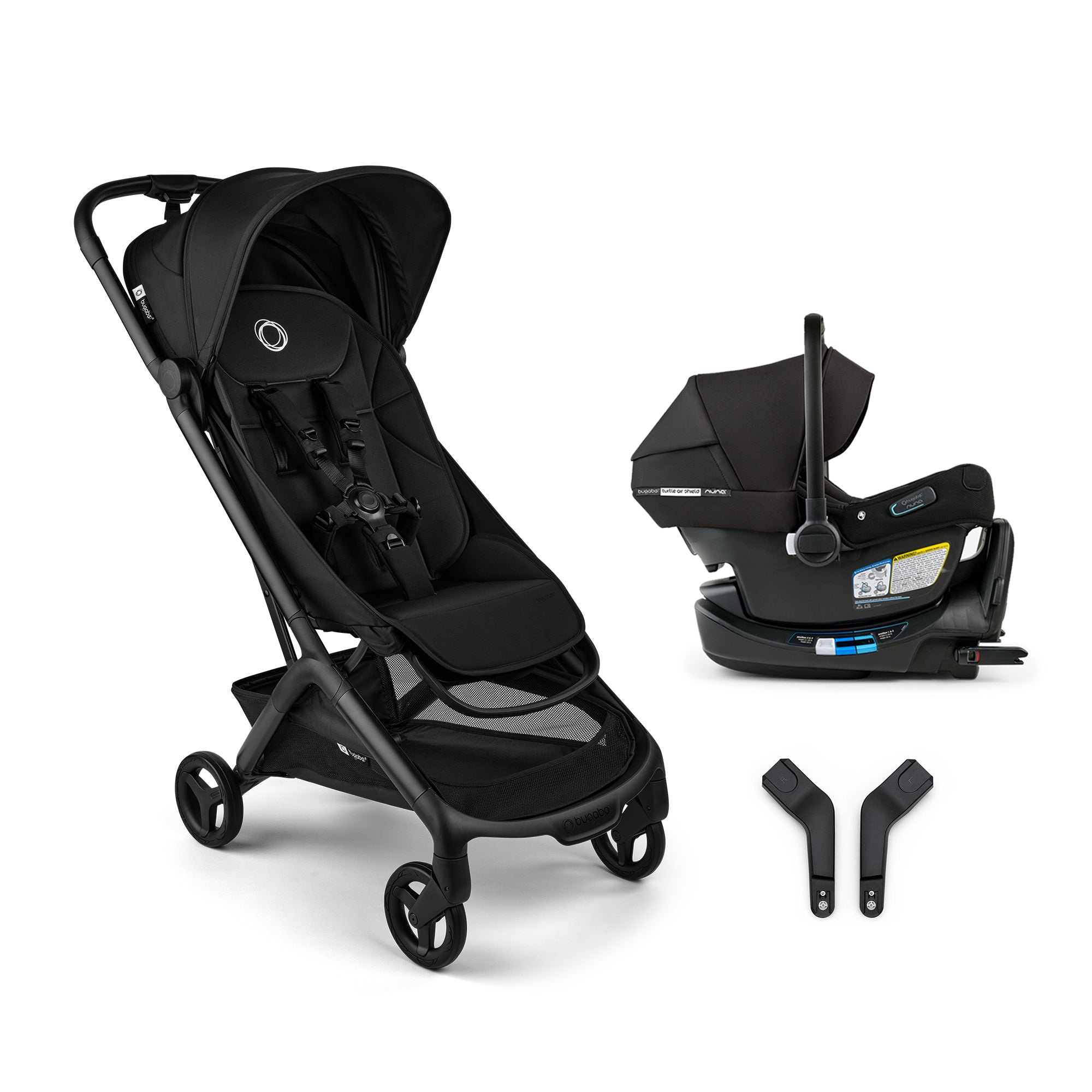 Bugaboo Butterfly 2 Stroller + Turtle Air Shield By Nuna Car Seat Travel System- Bambi Baby