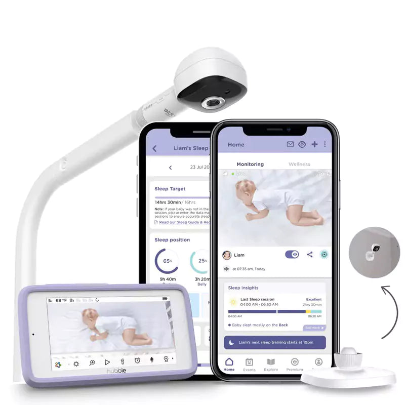Hubble Connected SkyVision AI Pro with Adjustable Crib Mount - Bambi Baby