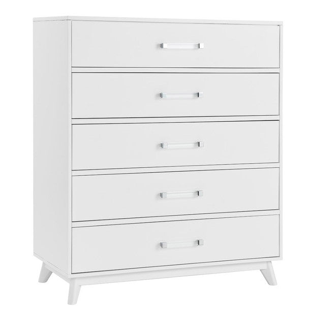 Oxford Holland 5 Dr Chest in White- Bambi Baby