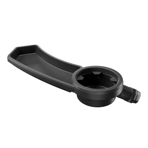 Black Veer Switchback Snack Tray with Cup Holder - Side Angle | Bambi Baby