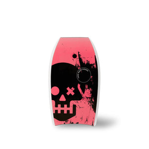 Pink Black Veer Child Bodyboard with Skull Graphics - Front View | Bambi Baby