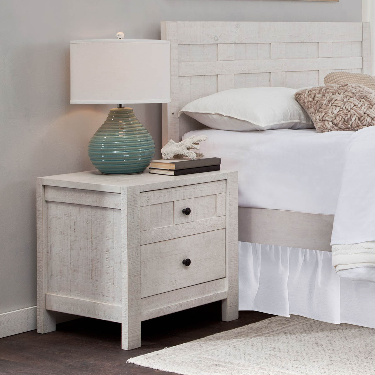 Bella Vita Anzio Night Stand in White Wash- Bambi Baby