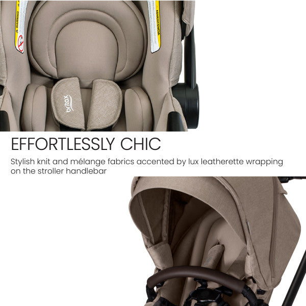 Britax Prism Full-Size Travel System With Willow S Infant Car Seat and Alpine Base- Bambi Baby