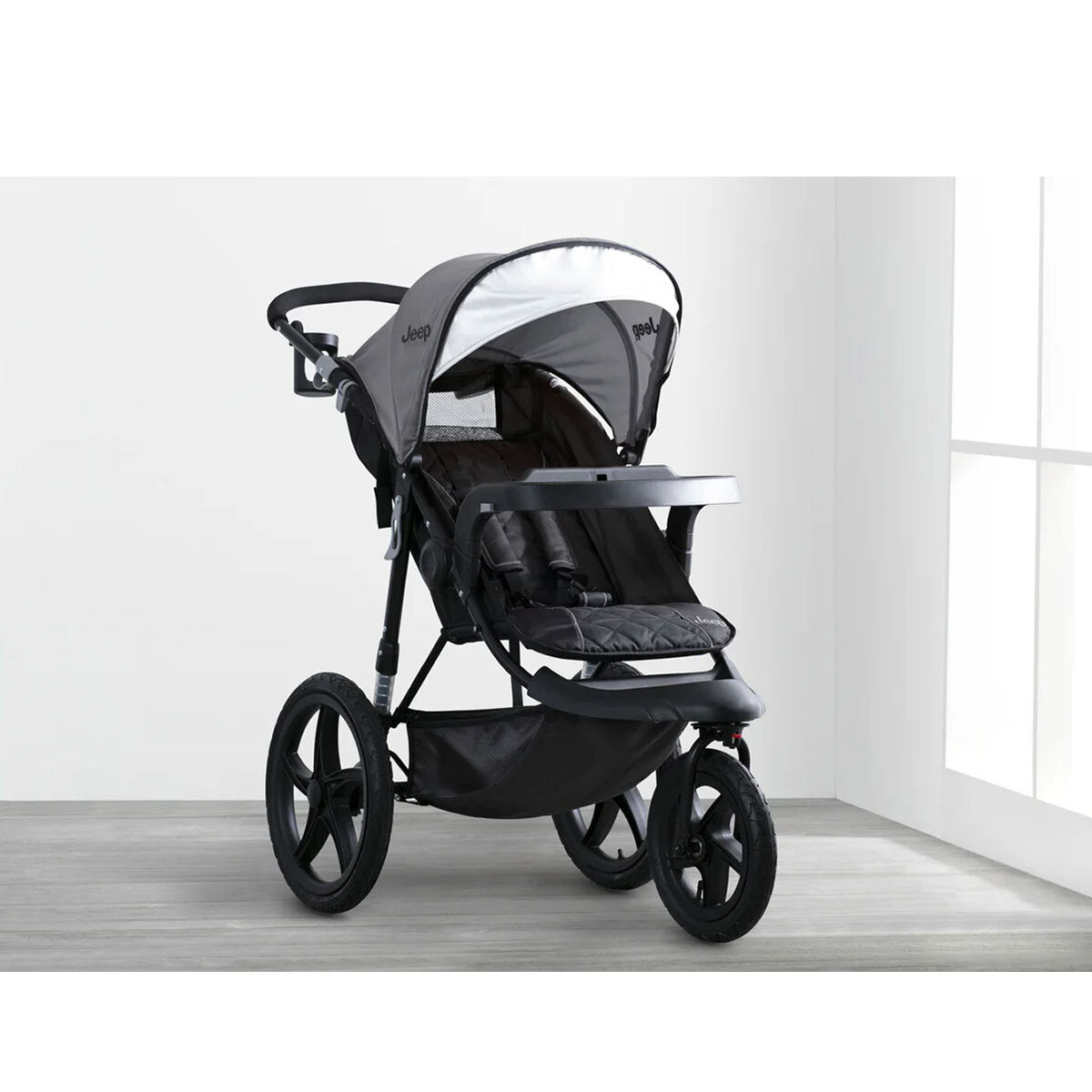 Jeep Classic Jogging Stroller - Grey (2094)- Bambi Baby