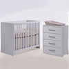 White Tulip Contempo Crib with 4 Drawer Dresser Set - Front View | Bambi Baby