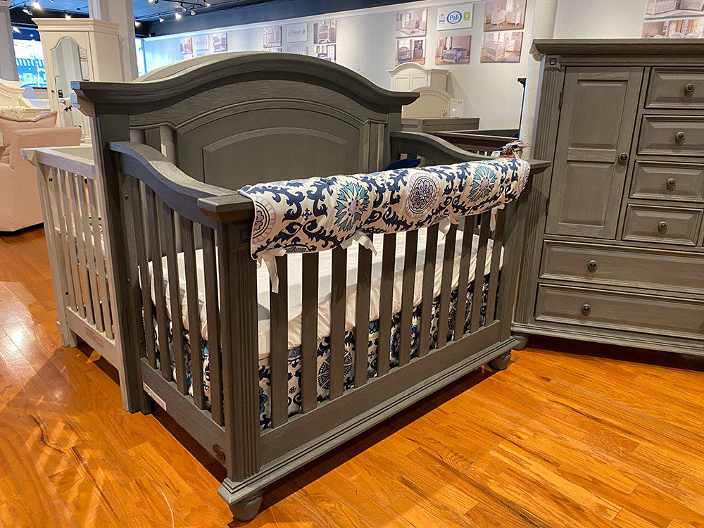 Oxford London Lane 4 in 1 Convertible Crib in Arctic Gray- Bambi Baby