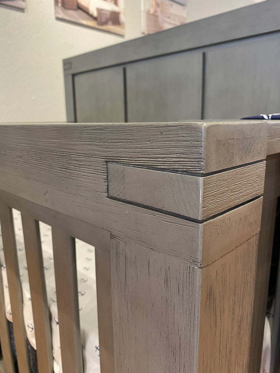 Oxford Piermont Collection Full Bed Conversion Kit in Rustic Stonington Gray - Factory 10 Production Only- Bambi Baby