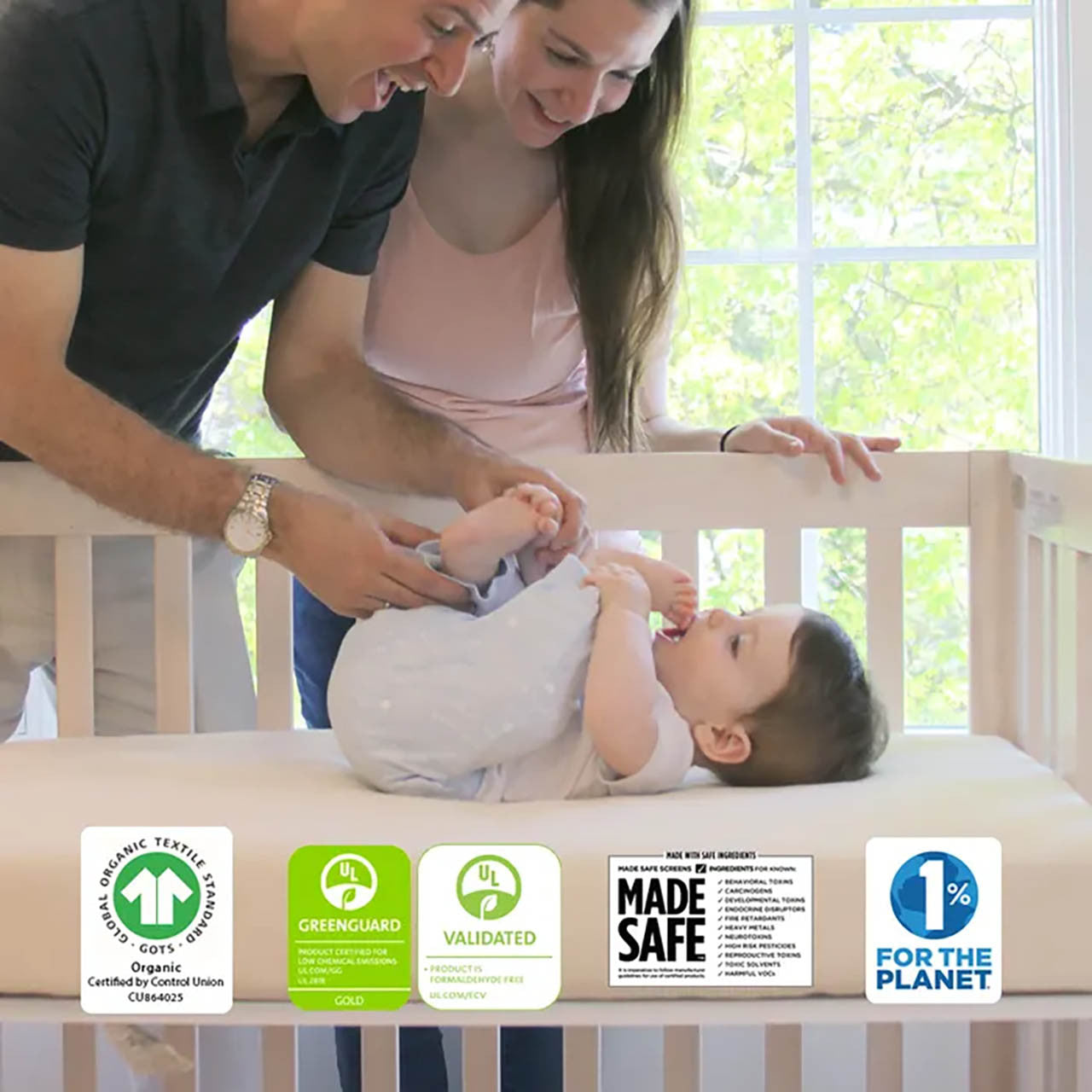 Naturepedic Breathable Mini Crib Mattress - Natural- Bambi Baby
