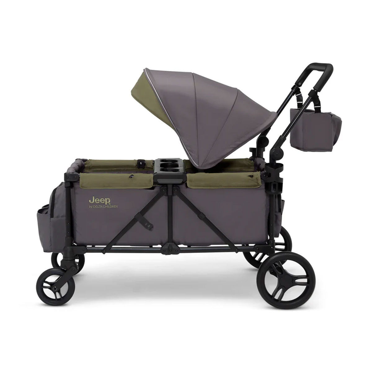 jeep double stroller replacement parts Jeep Sport All-Terrain Stroller Wagon by Delta Children (Grey/Olive Green)