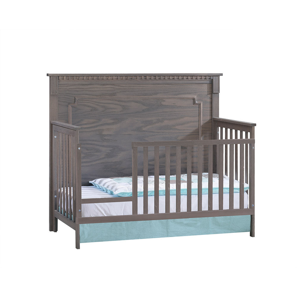 Natart Ithaca 5 in 1 Convertible Crib with Wood Panel- Bambi Baby