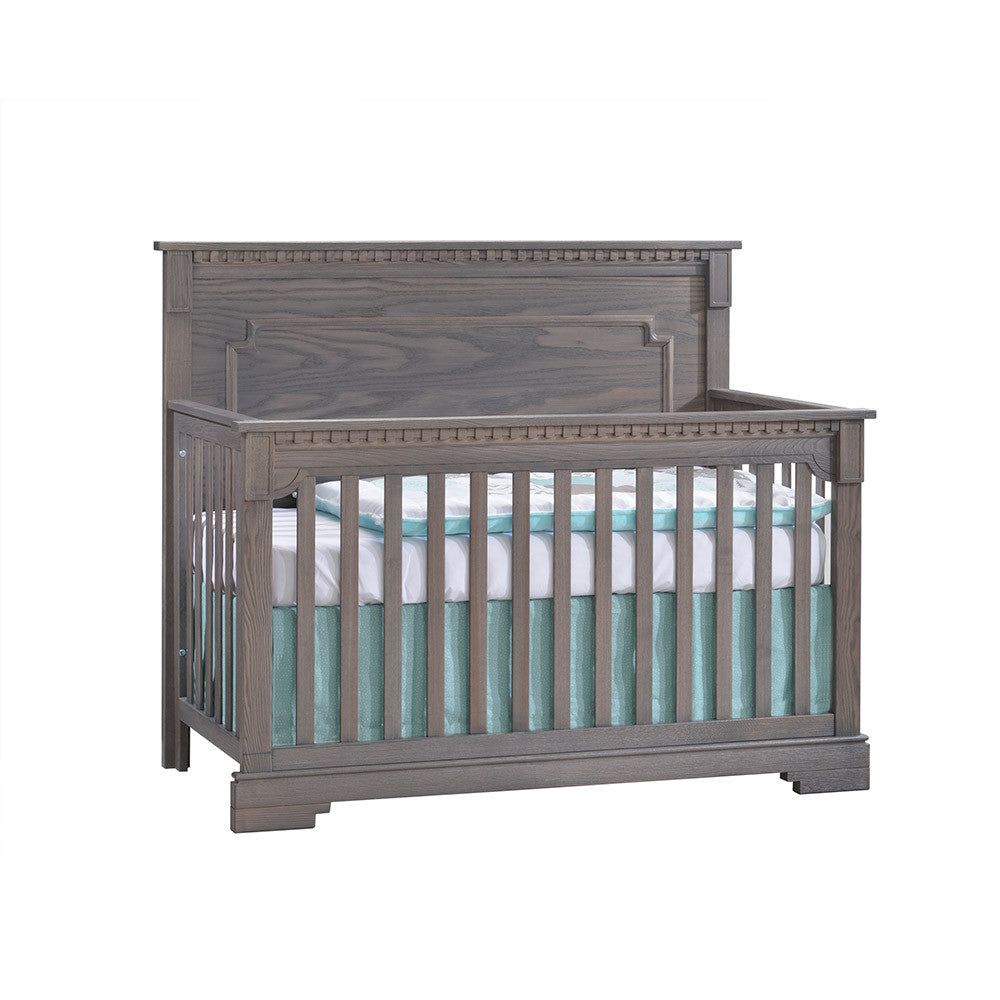 Natart Ithaca 5 in 1 Convertible Crib with Wood Panel- Bambi Baby
