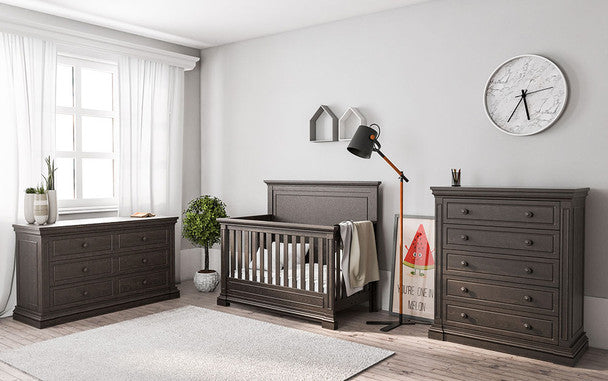 Silva Jackson 3 Piece Nursery Set in Oil Grey- Bambi Baby