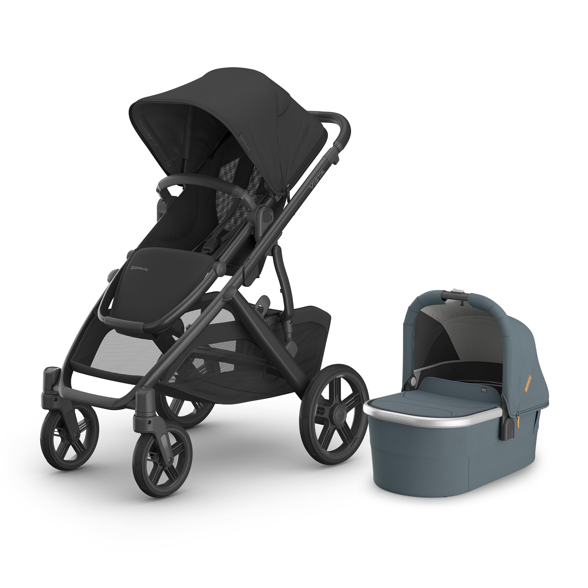 UPPAbaby Vista V3 From Birth Single Bundle (Stroller + Bassinet)- Bambi Baby