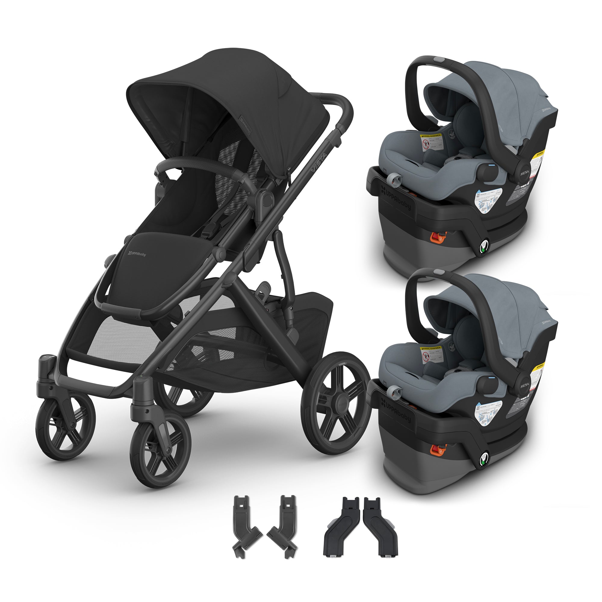UPPAbaby Vista V3 + MESA V3 Twin Travel System- Bambi Baby