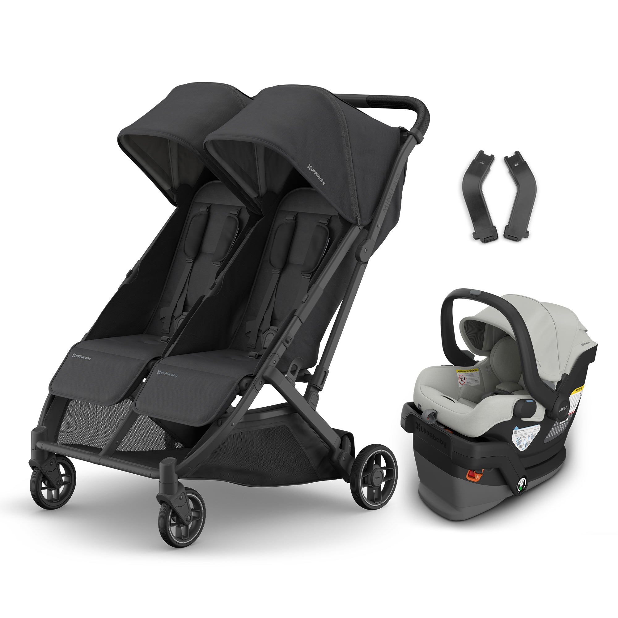 duo travel system stroller UPPAbaby Minu Duo + Mesa V3 Travel System