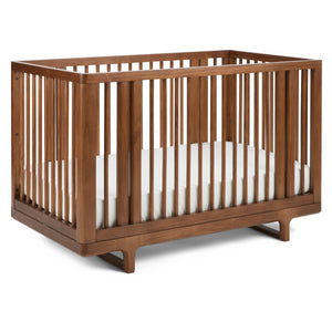 Walnut Maxi Cosi Embraced Forms 4-in-1 Convertible Crib - Side View | Bambi Baby