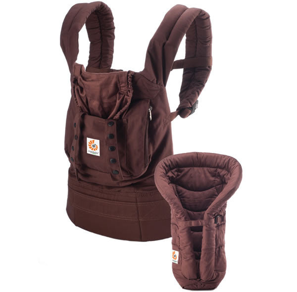Ergobaby Organic Collection Bundle of Joy - Dark Chocolate (Carrier+Insert)- Bambi Baby