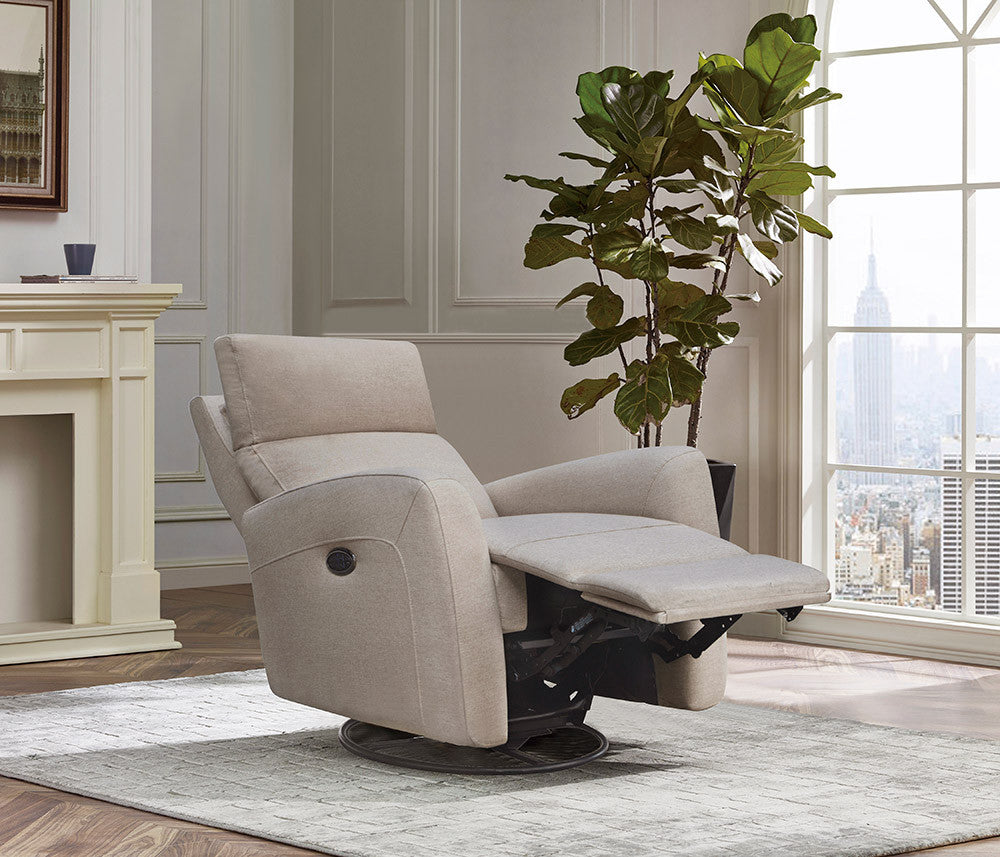 Westwood Jordan Glider - Triple Power - Lumbar - Headrest- Recline with USB in Camel- Bambi Baby