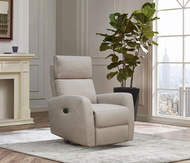 Westwood Jordan Glider - Triple Power - Lumbar - Headrest- Recline with USB in Camel- Bambi Baby