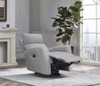 Westwood Jordan Glider - Triple Power - Lumbar - Headrest- Recline with USB in Fog - Bambi Baby