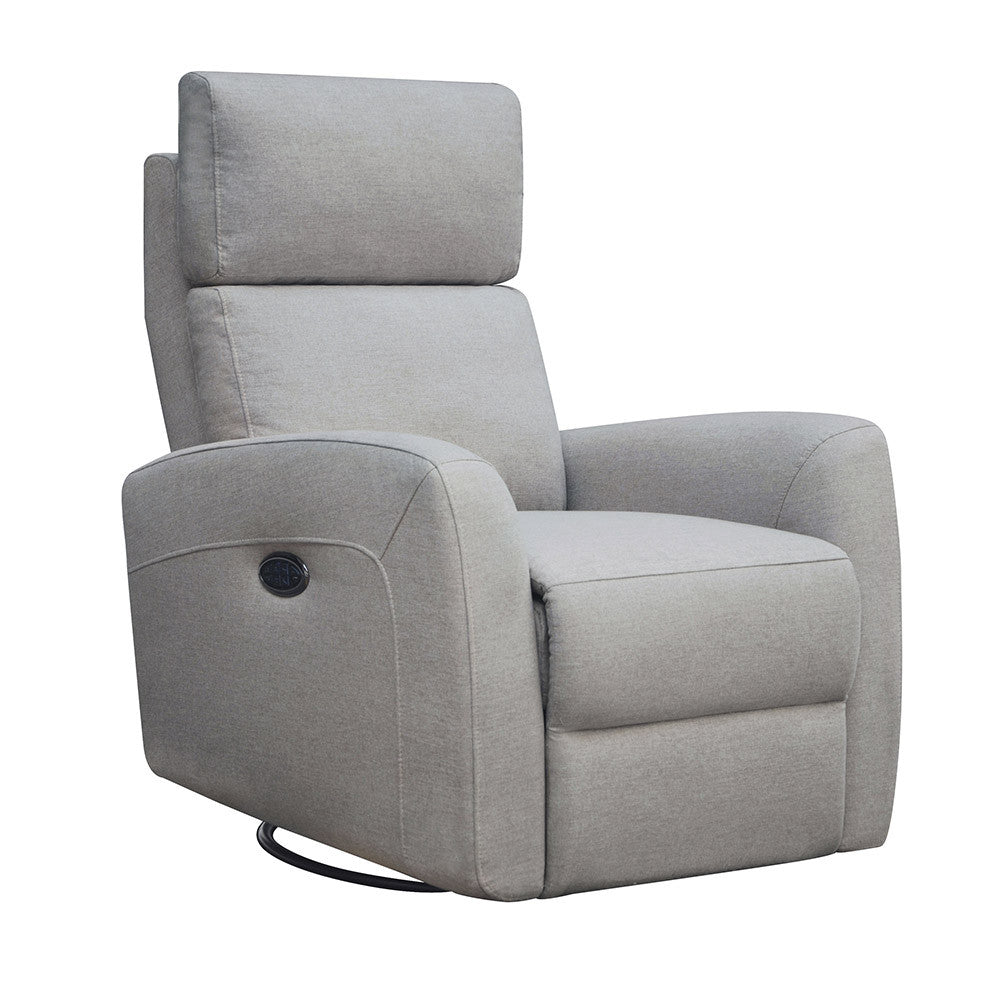Westwood Jordan Glider - Triple Power - Lumbar - Headrest- Recline with USB in Fog- Bambi Baby
