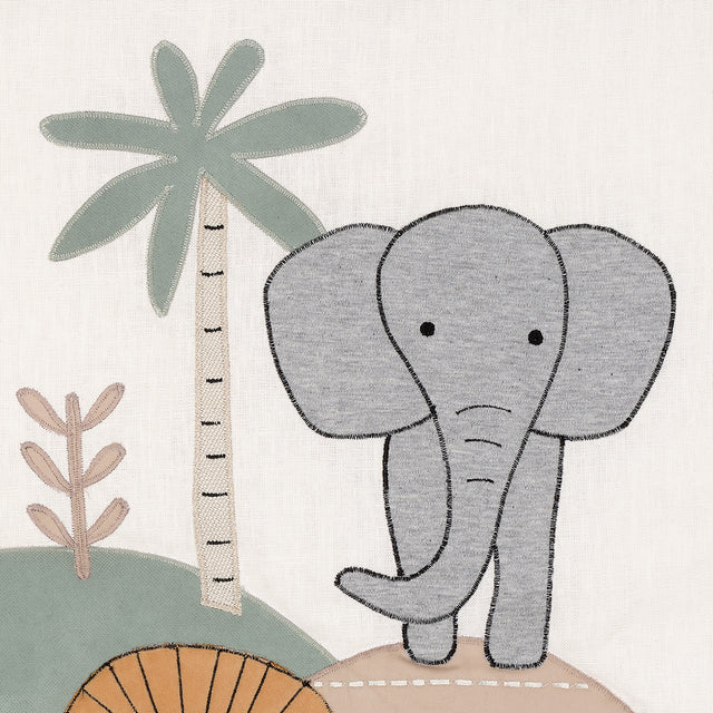 Lambs & Ivy Jungle Adventure Linen/Cotton 3-Piece Nursery Baby Crib Bedding Set- Bambi Baby