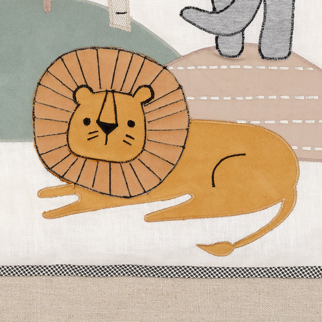 Lambs & Ivy Jungle Adventure Linen/Cotton 3-Piece Nursery Baby Crib Bedding Set- Bambi Baby