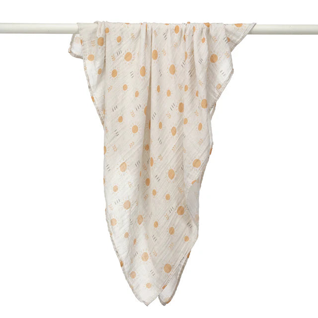 Lambs & Ivy Jungle Adventure 2-Pack Cotton Muslin Newborn Baby Swaddle Blankets- Bambi Baby