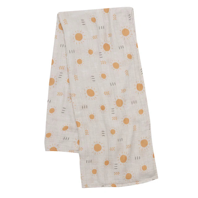 Lambs & Ivy Jungle Adventure 2-Pack Cotton Muslin Newborn Baby Swaddle Blankets- Bambi Baby